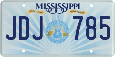 MS license plate JDJ785