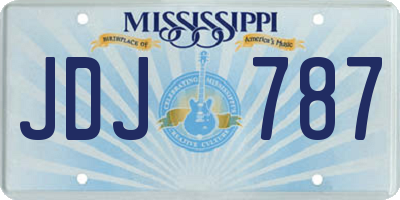 MS license plate JDJ787