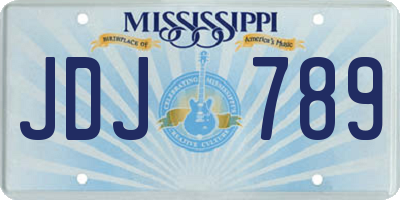 MS license plate JDJ789