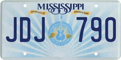 MS license plate JDJ790