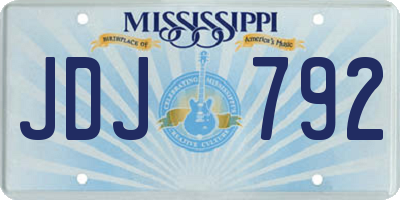 MS license plate JDJ792
