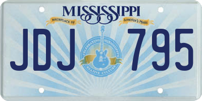 MS license plate JDJ795
