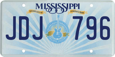 MS license plate JDJ796