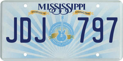 MS license plate JDJ797