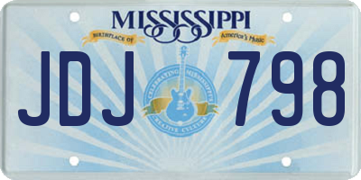 MS license plate JDJ798