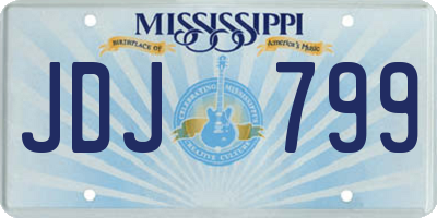 MS license plate JDJ799