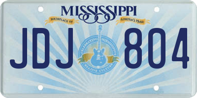 MS license plate JDJ804