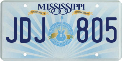 MS license plate JDJ805