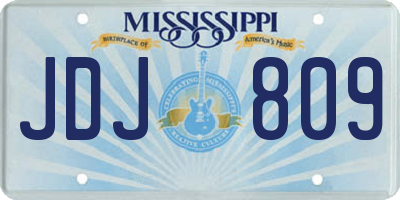 MS license plate JDJ809