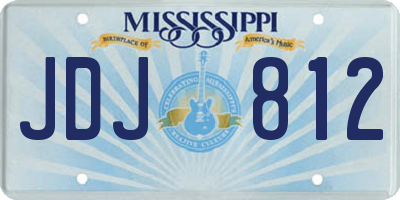 MS license plate JDJ812