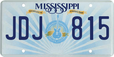 MS license plate JDJ815