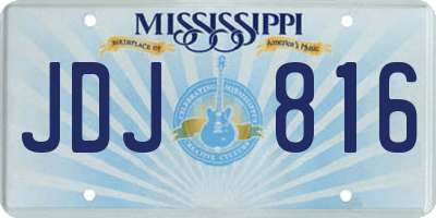 MS license plate JDJ816