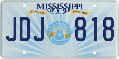 MS license plate JDJ818