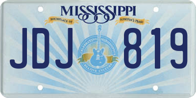 MS license plate JDJ819