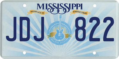 MS license plate JDJ822