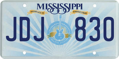 MS license plate JDJ830