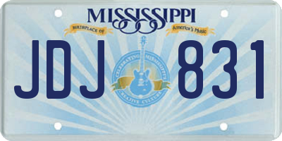 MS license plate JDJ831