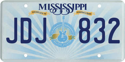 MS license plate JDJ832