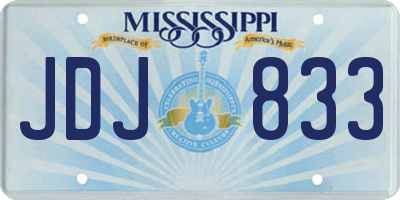 MS license plate JDJ833
