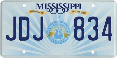 MS license plate JDJ834