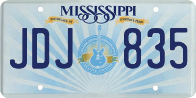 MS license plate JDJ835