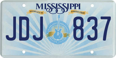 MS license plate JDJ837