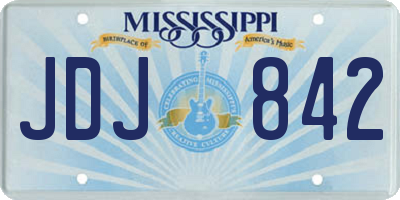 MS license plate JDJ842
