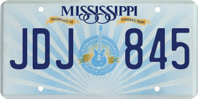 MS license plate JDJ845