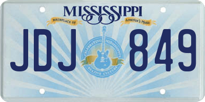 MS license plate JDJ849