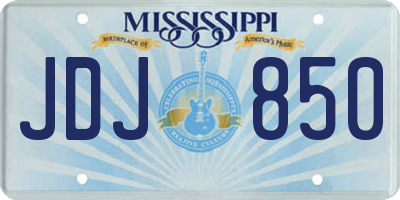 MS license plate JDJ850