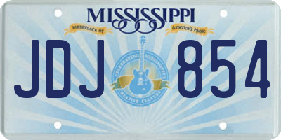 MS license plate JDJ854