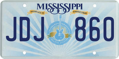 MS license plate JDJ860