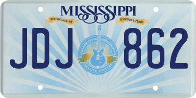 MS license plate JDJ862