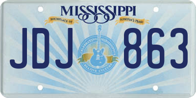 MS license plate JDJ863