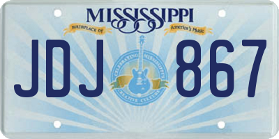 MS license plate JDJ867