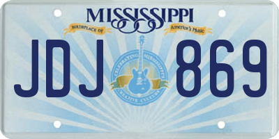 MS license plate JDJ869