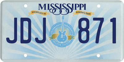 MS license plate JDJ871