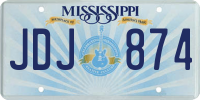 MS license plate JDJ874