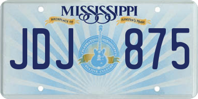 MS license plate JDJ875