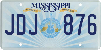 MS license plate JDJ876