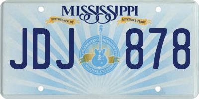 MS license plate JDJ878
