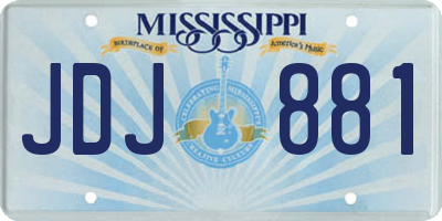 MS license plate JDJ881