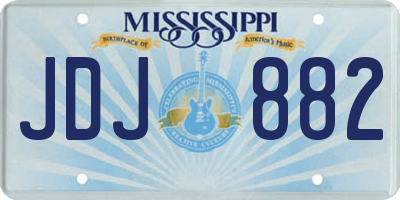 MS license plate JDJ882