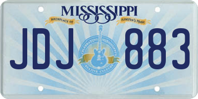 MS license plate JDJ883
