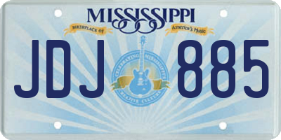 MS license plate JDJ885
