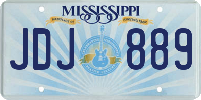 MS license plate JDJ889