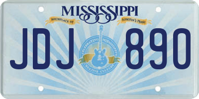 MS license plate JDJ890
