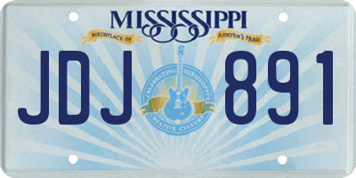 MS license plate JDJ891