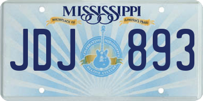 MS license plate JDJ893