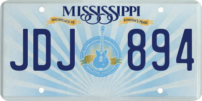 MS license plate JDJ894